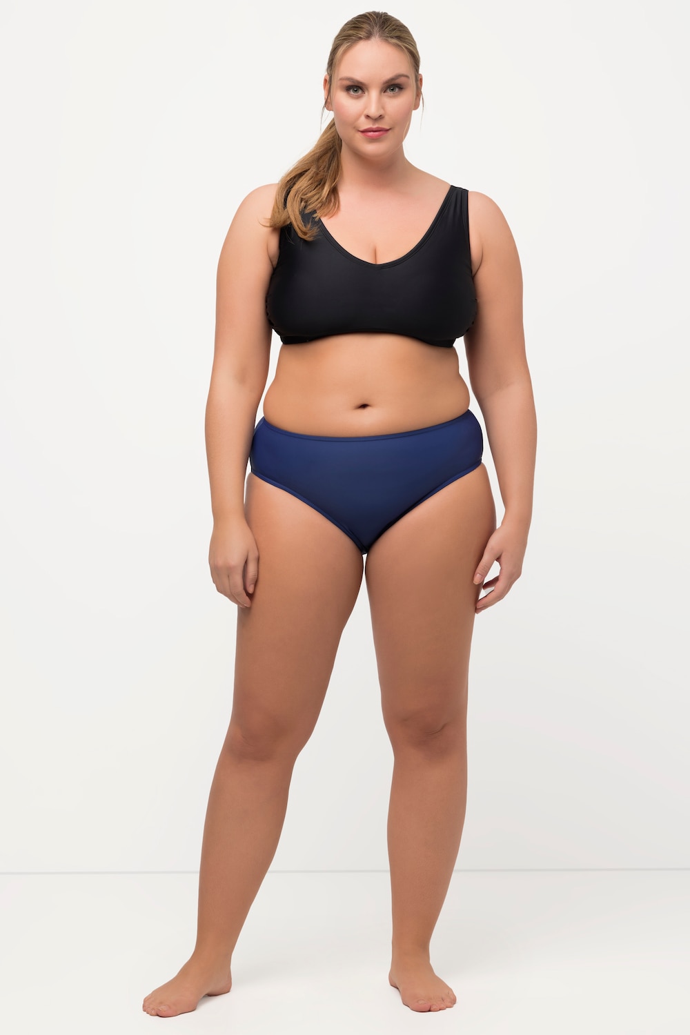 Große Größen Bikinislip, Damen, blau, Größe: 56, Polyester/Synthetische Fasern/Elasthan, Ulla Popken von Ulla Popken