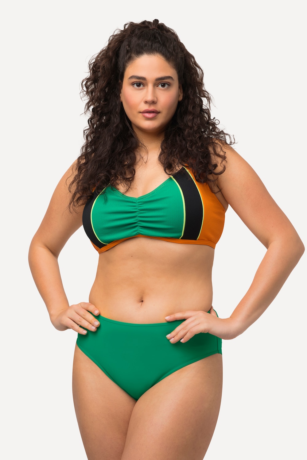 Große Größen Bikinislip, Damen, grün, Größe: 42, Polyester/Synthetische Fasern/Elasthan, Ulla Popken von Ulla Popken