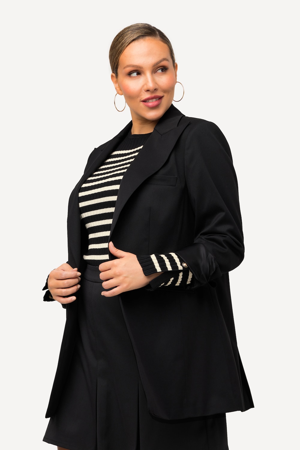 Große Größen Blazer, Damen, schwarz, Größe: 58, Viskose/Polyester, Ulla Popken von Ulla Popken