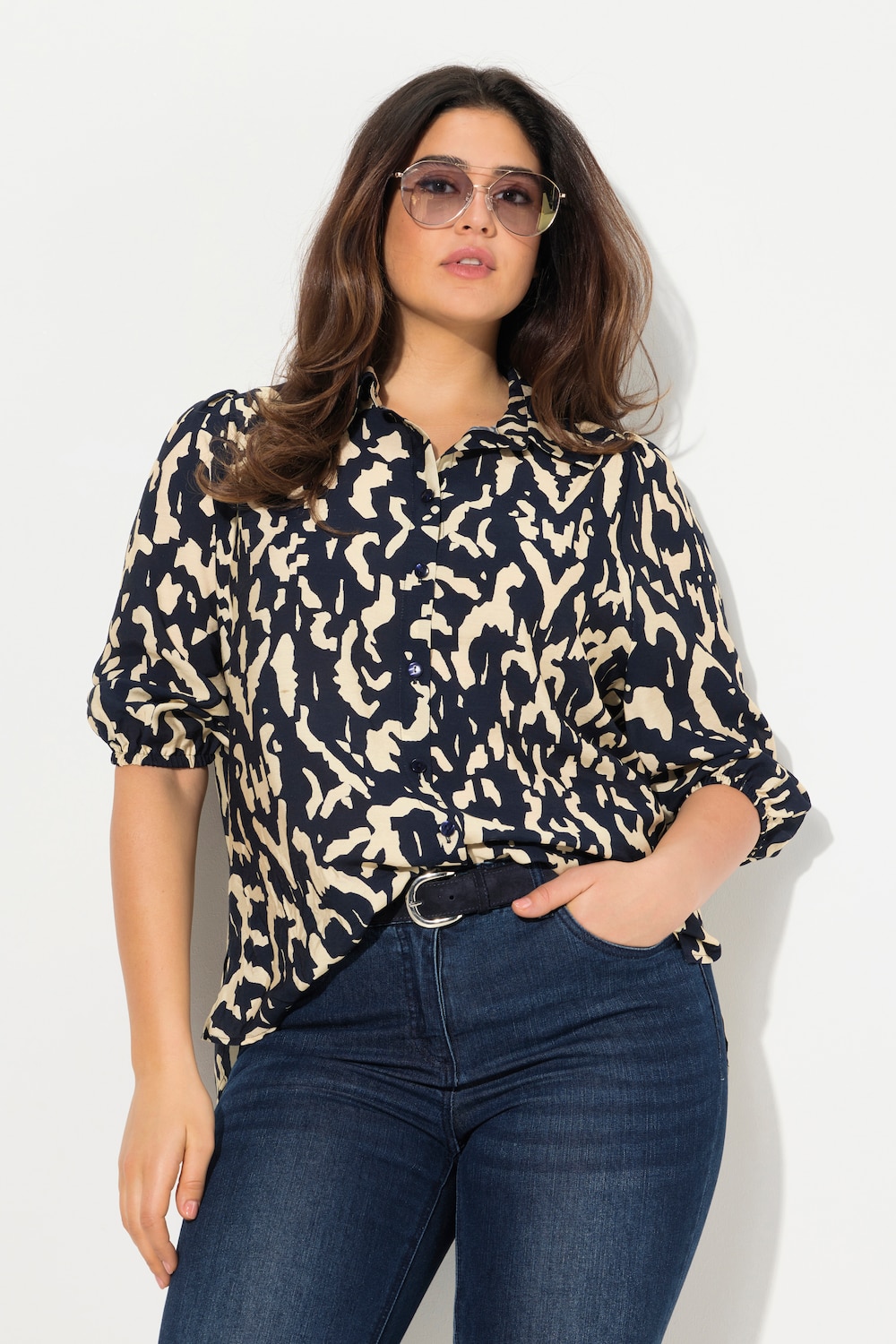 Große Größen Bluse, Damen, beige, Größe: 54/56, Viskose/Synthetische Fasern, Ulla Popken Große Größen Bluse, Damen, beige, Größe: 54/56, Viskose/Synthetische Fasern, Ulla Popken von Ulla Popken