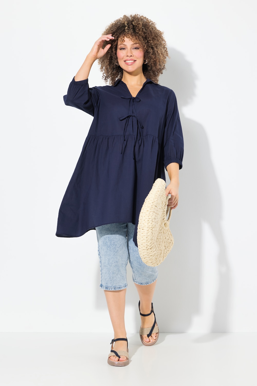 Große Größen Bluse, Damen, blau, Größe: 50/52, Baumwolle, Ulla Popken Große Größen Bluse, Damen, blau, Größe: 50/52, Baumwolle, Ulla Popken von Ulla Popken