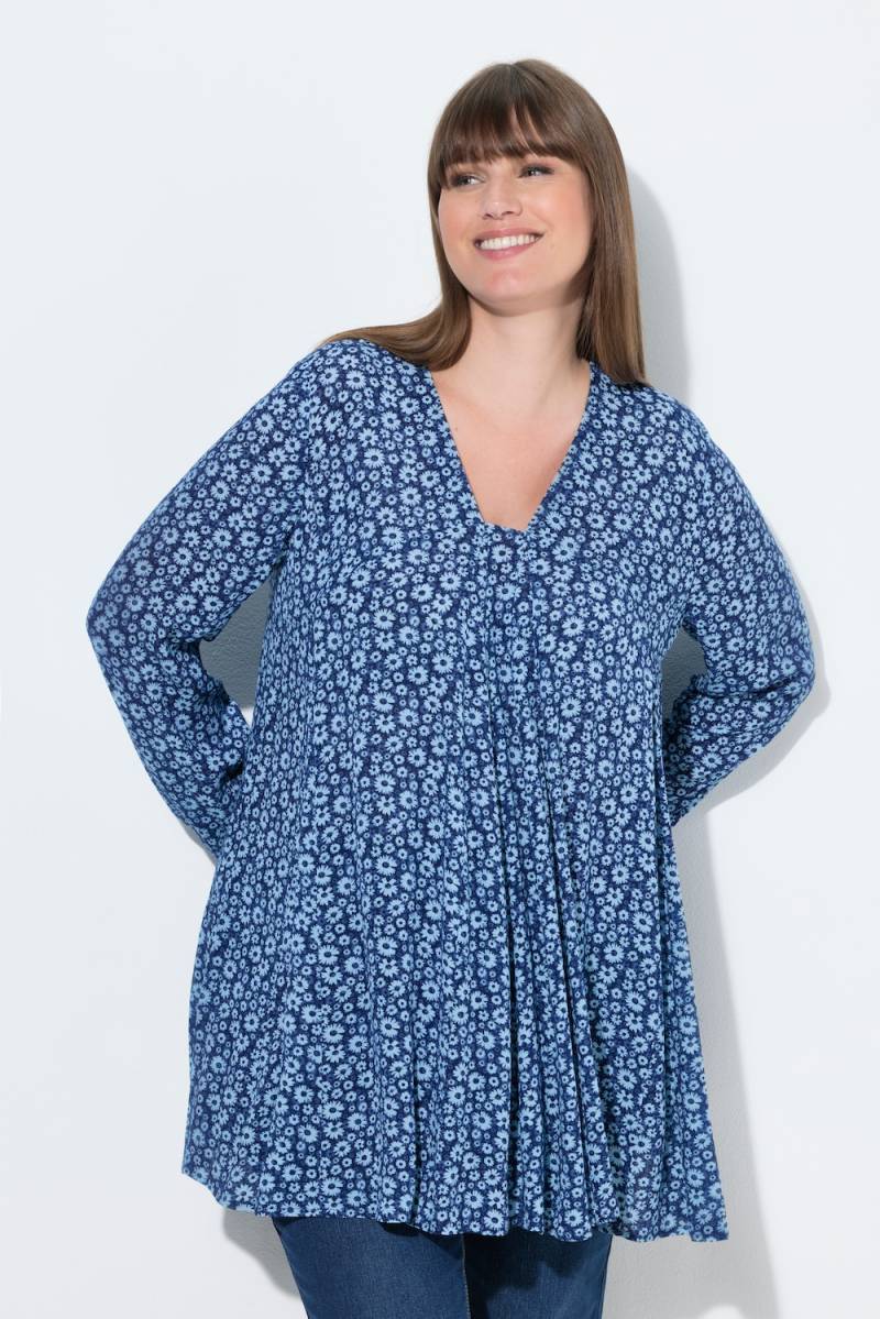 Große Größen Bluse, Damen, blau, Größe: 58/60, Viskose, Ulla Popken von Ulla Popken