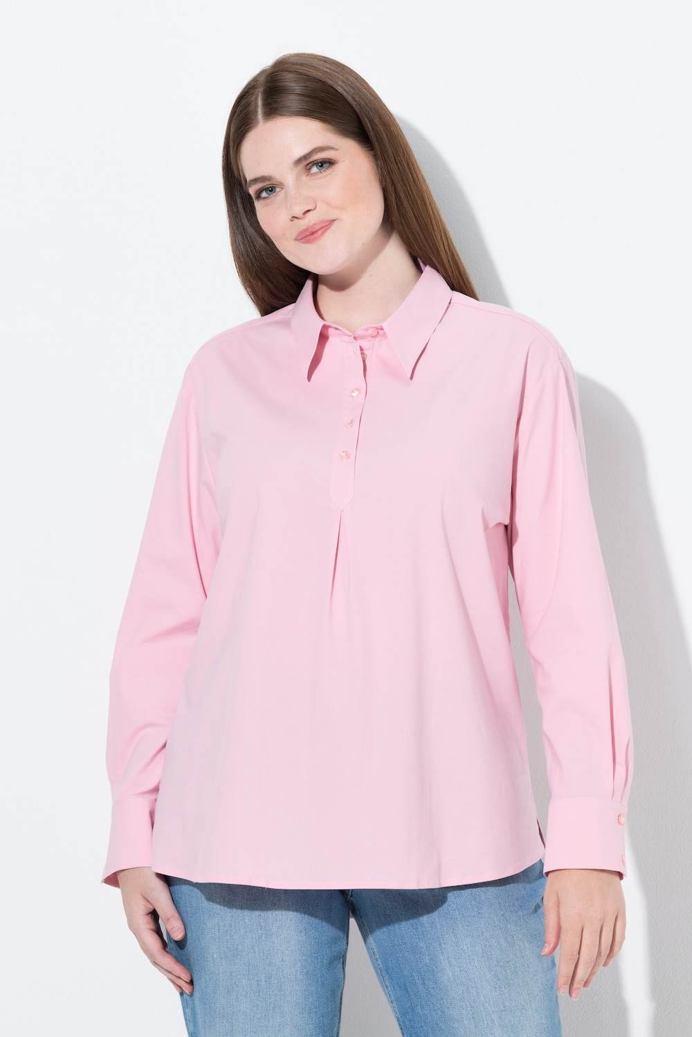 Große Größen Bluse, Damen, rosa, Größe: 50/52, Baumwolle, Ulla Popken von Ulla Popken