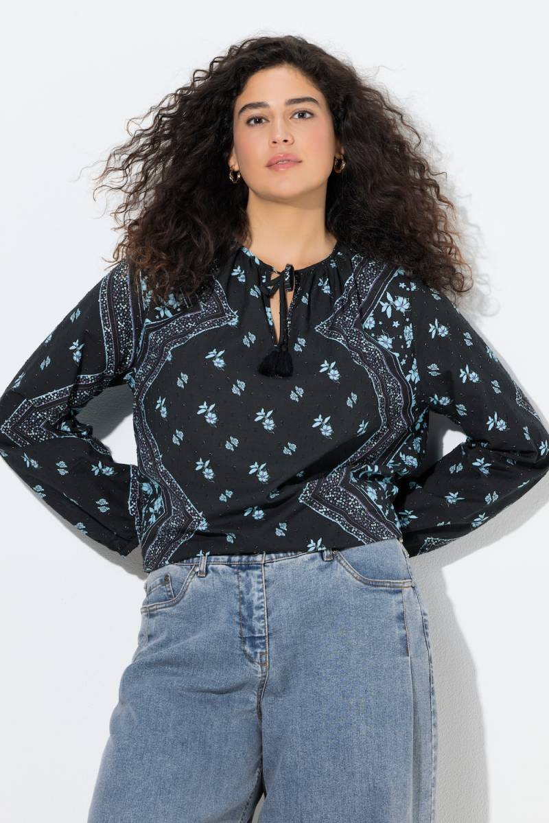 Große Größen Bluse, Damen, schwarz, Größe: 54/56, Baumwolle, Ulla Popken von Ulla Popken