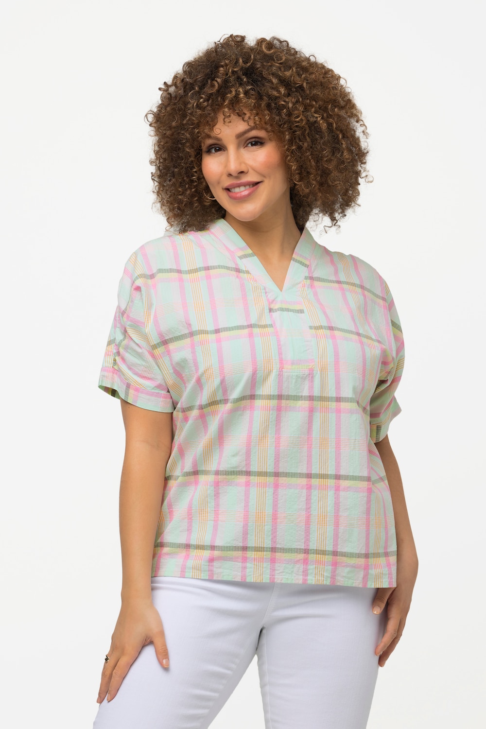 Große Größen Bluse, Damen, weiß, Größe: 46/48, Baumwolle, Ulla Popken von Ulla Popken