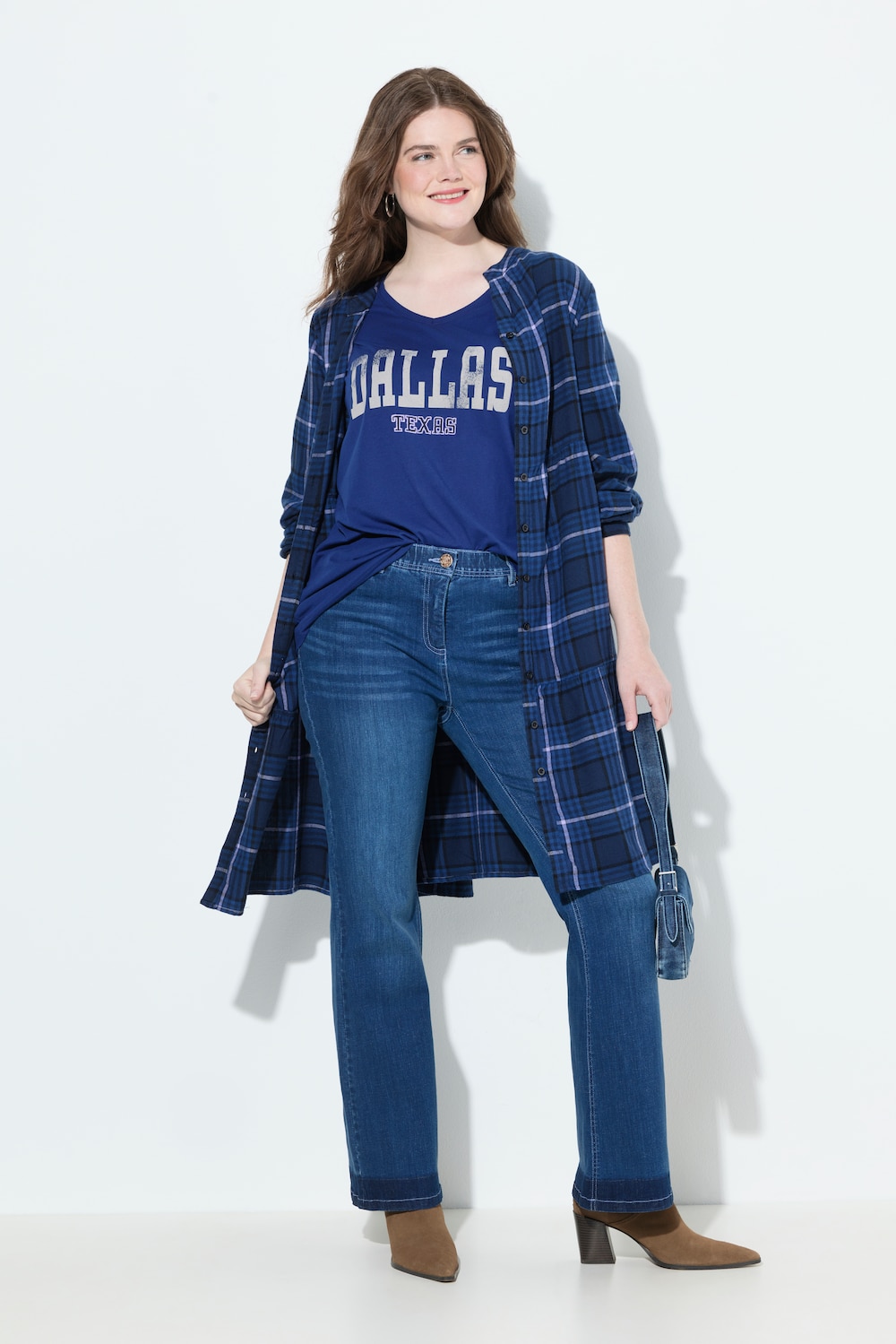 Große Größen Bootcut-Jeans Sarah, Damen, blau, Größe: 60, Baumwolle, Ulla Popken von Ulla Popken