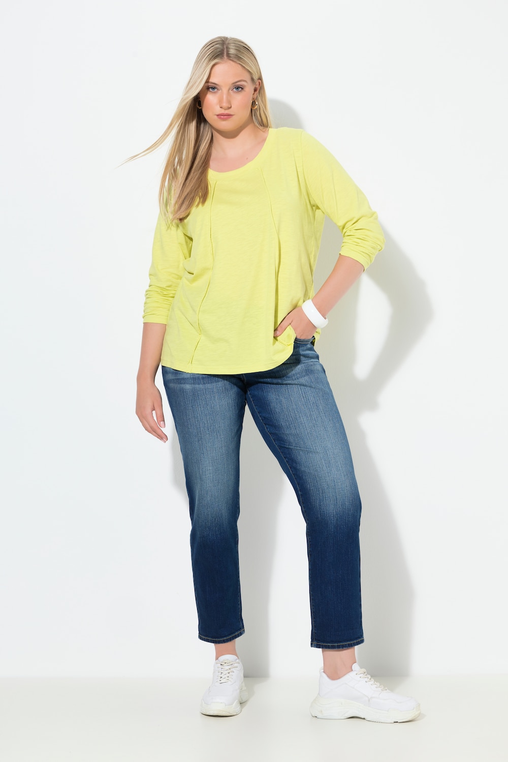 Große Größen Boyfriend-Jeans, Damen, blau, Größe: 112, Baumwolle, Ulla Popken von Ulla Popken