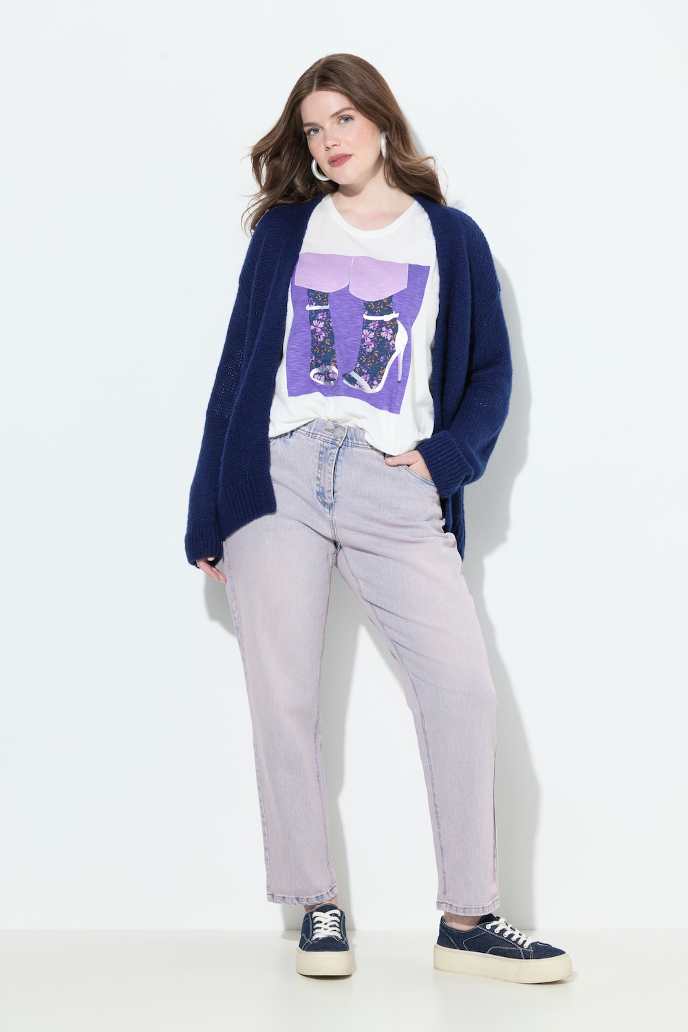 Große Größen Boyfriend-Jeans, Damen, blau, Größe: 46, Baumwolle, Ulla Popken von Ulla Popken