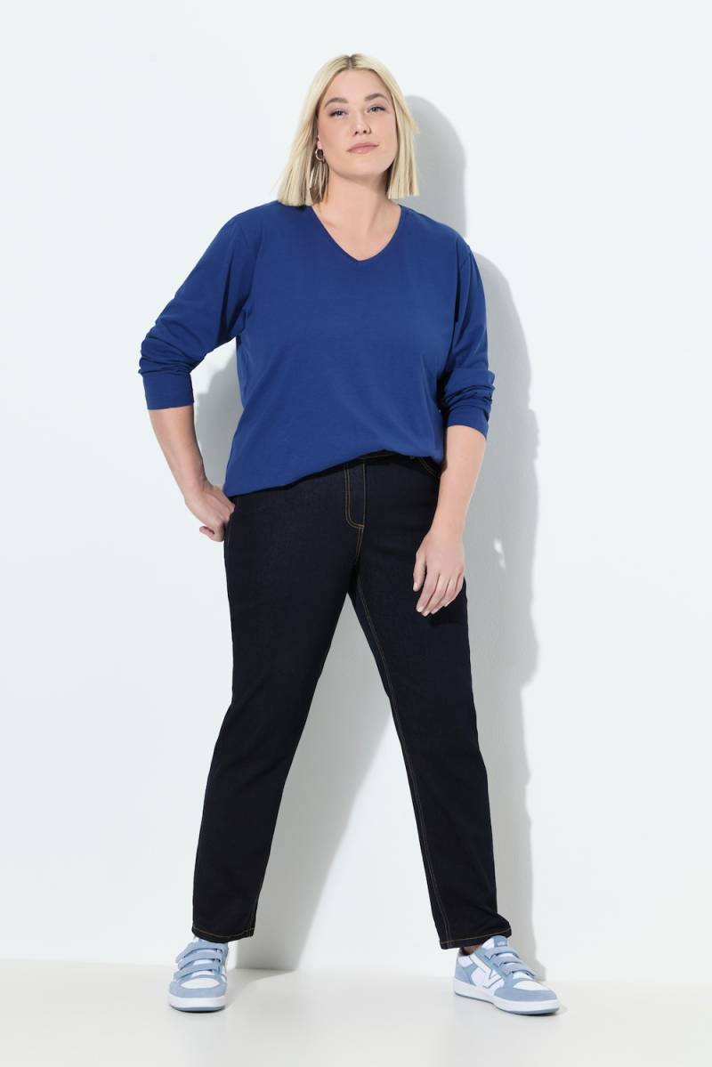 Große Größen Boyfriend-Jeans, Damen, blau, Größe: 52, Baumwolle/Polyester/Viskose, Ulla Popken von Ulla Popken