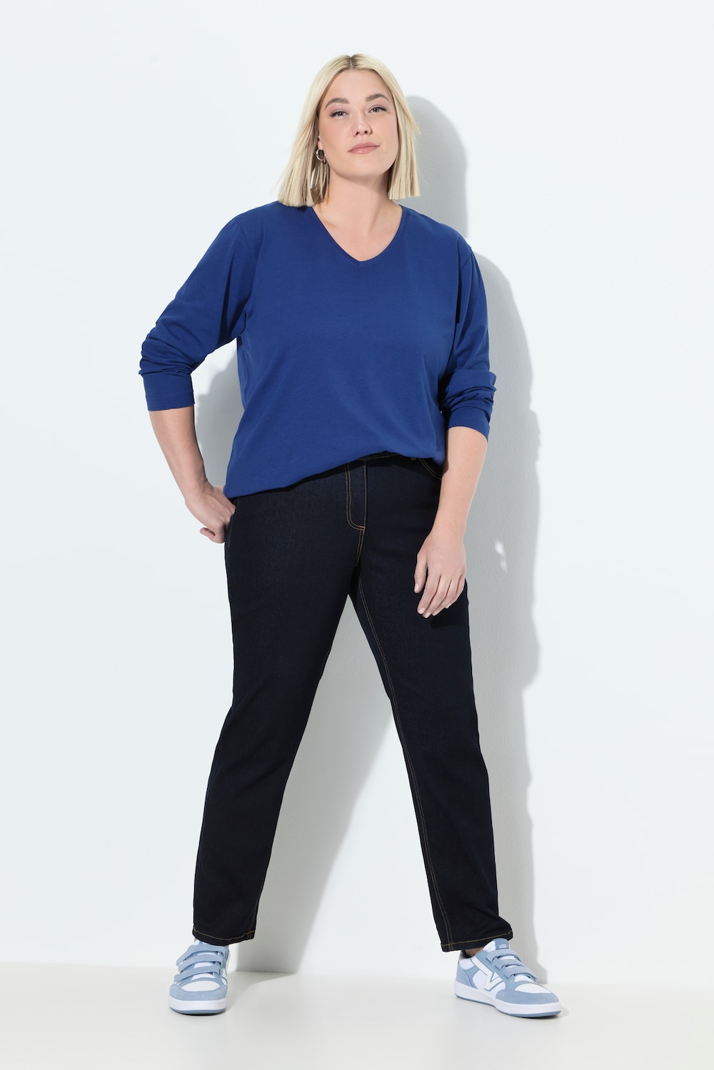 Große Größen Boyfriend-Jeans, Damen, blau, Größe: 54, Baumwolle/Polyester/Viskose, Ulla Popken von Ulla Popken