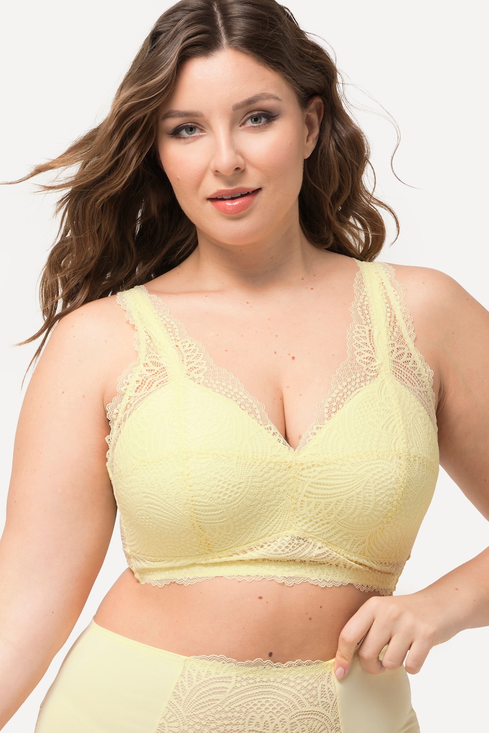 Große Größen Bralette, Damen, beige, Größe: 100E, Synthetische Fasern/Elasthan, Ulla Popken von Ulla Popken