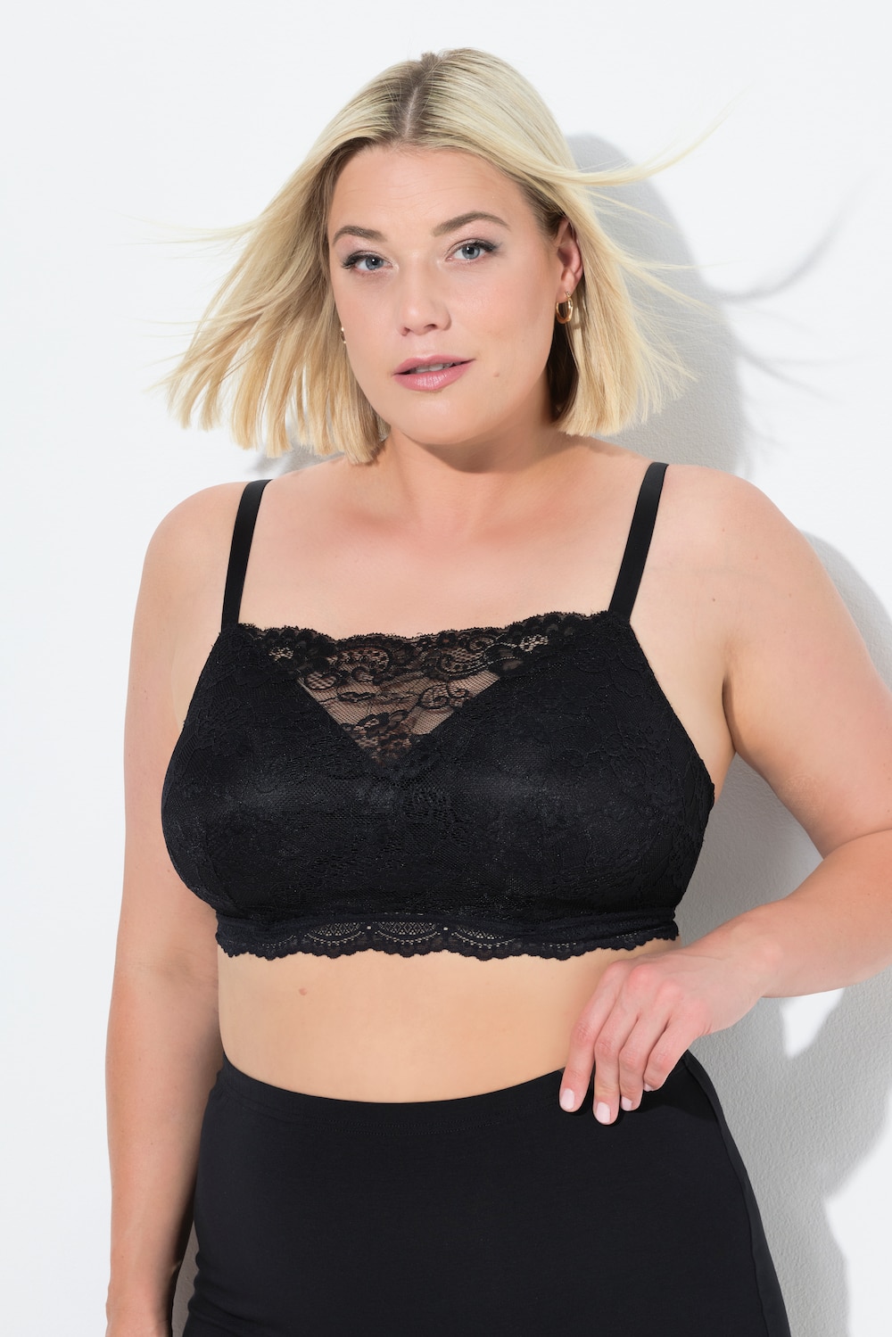 Große Größen Bralette, Damen, schwarz, Größe: 95D, Synthetische Fasern/Elasthan, Ulla Popken von Ulla Popken