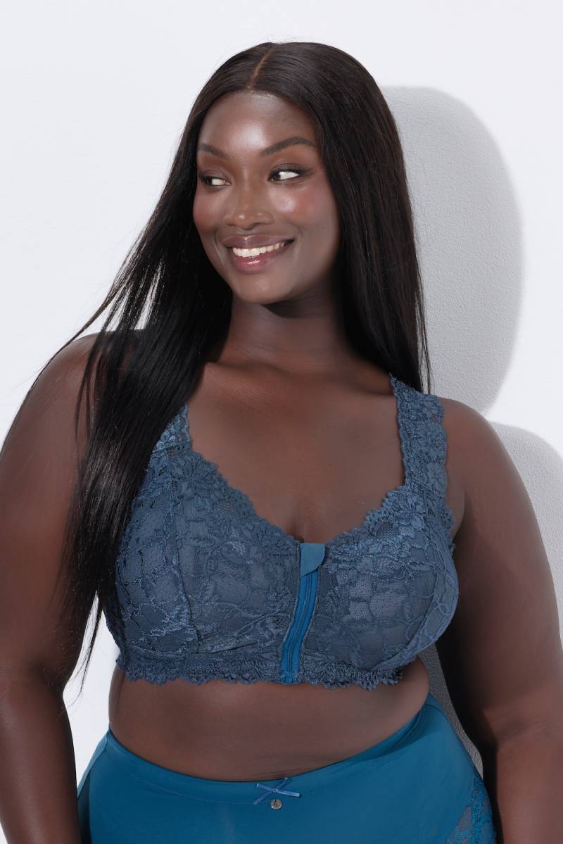 Große Größen Bralette, Damen, türkis, Größe: 105D, Baumwolle/Synthetische Fasern/Elasthan, Ulla Popken Große Größen Bralette, Damen, türkis, Größe: 105D, Baumwolle/Synthetische Fasern/Elasthan, Ulla Popken von Ulla Popken