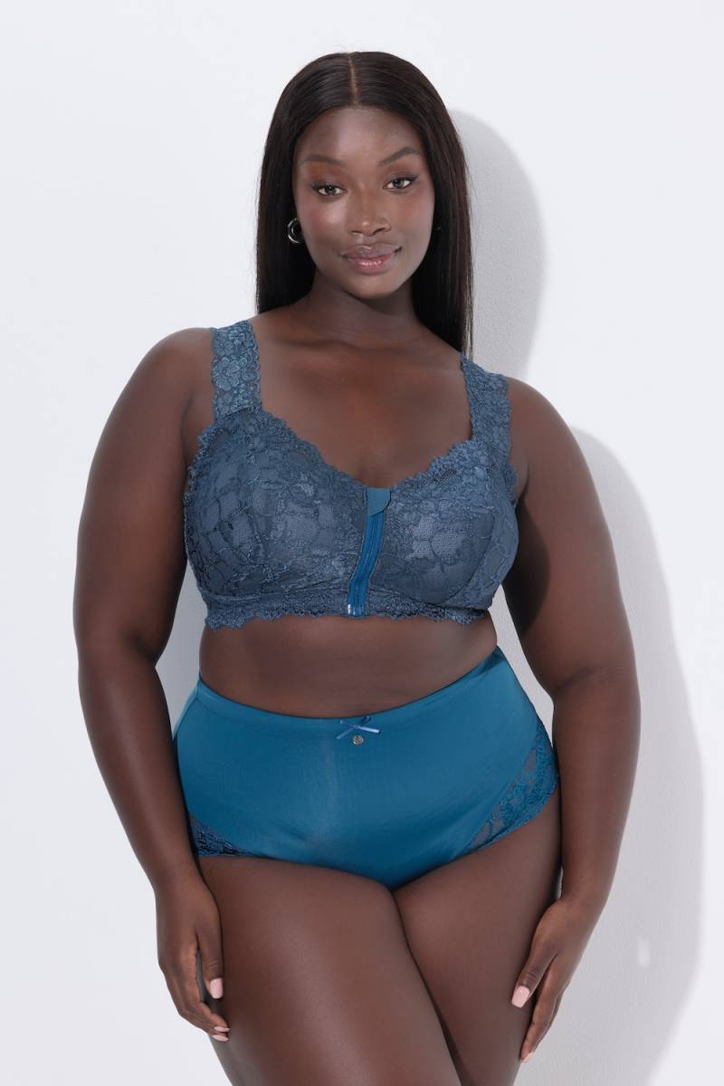 Große Größen Bralette, Damen, türkis, Größe: 90D, Baumwolle/Synthetische Fasern/Elasthan, Ulla Popken von Ulla Popken