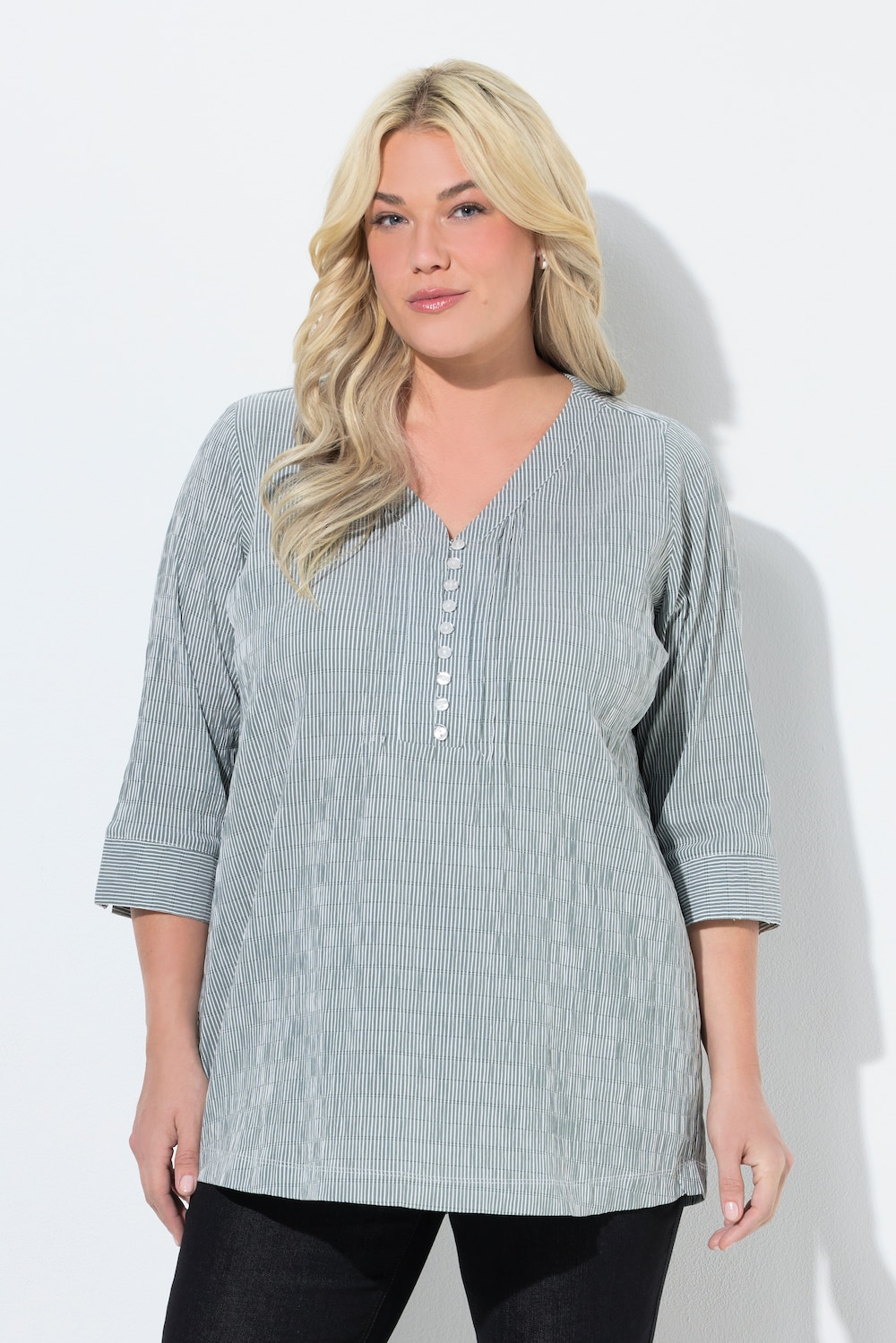 Große Größen Bubble-Tunika, Damen, braun, Größe: 50/52, Baumwolle/Polyester, Ulla Popken von Ulla Popken