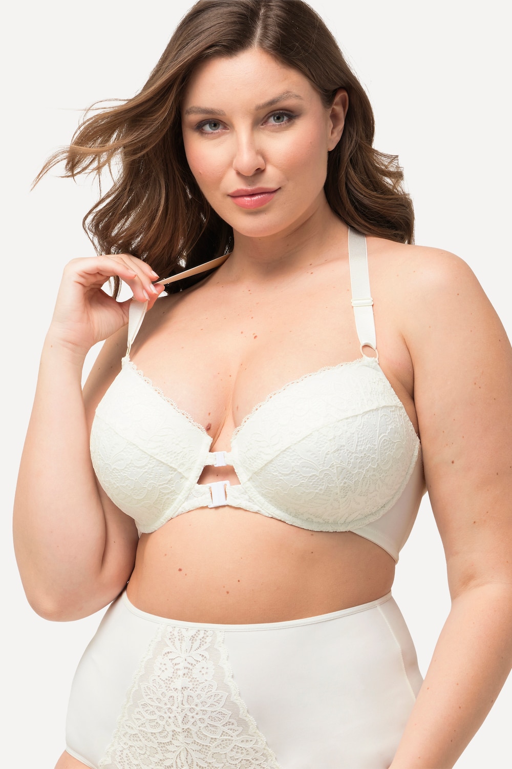 Große Größen Bügel-BH, Damen, beige, Größe: 100B, Synthetische Fasern/Elasthan, Ulla Popken von Ulla Popken