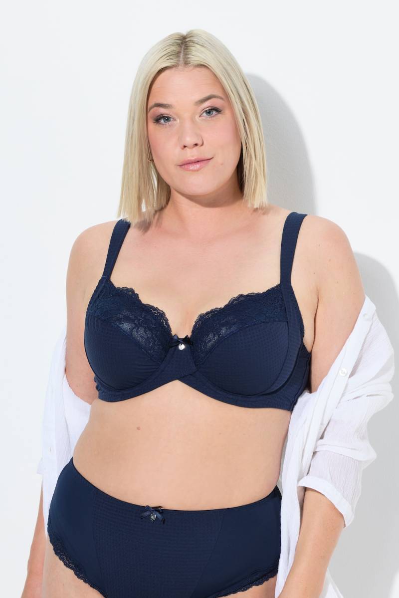Große Größen Bügel-BH, Damen, blau, Größe: 110D, Synthetische Fasern/Elasthan, Ulla Popken von Ulla Popken