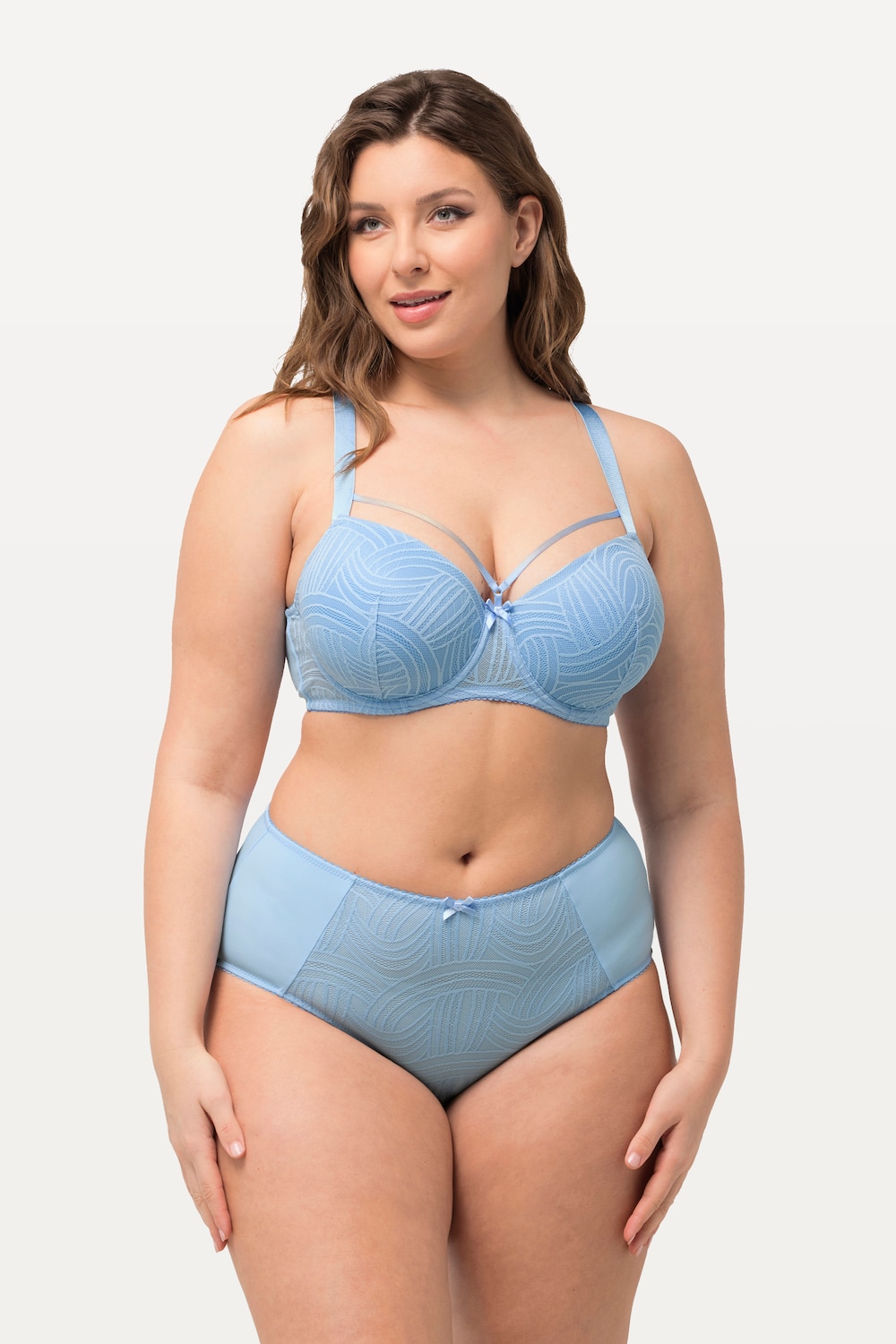 Große Größen Bügel-BH, Damen, blau, Größe: 90C, Synthetische Fasern/Elasthan, Ulla Popken von Ulla Popken