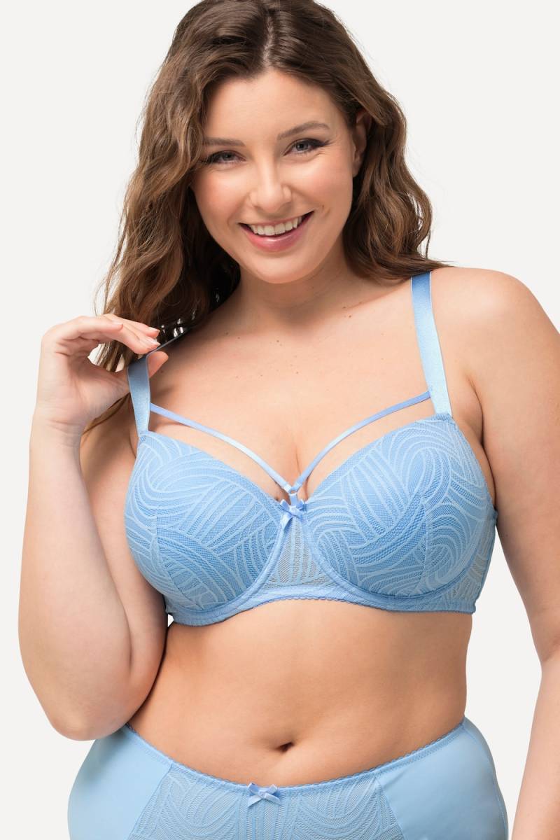 Große Größen Bügel-BH, Damen, blau, Größe: 95C, Synthetische Fasern/Elasthan, Ulla Popken von Ulla Popken