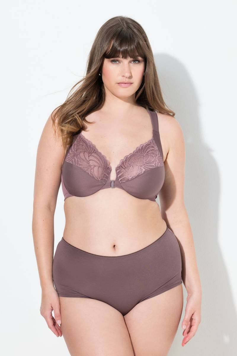 Große Größen Bügel-BH, Damen, braun, Größe: 95E, Synthetische Fasern/Polyester/Elasthan, Ulla Popken von Ulla Popken