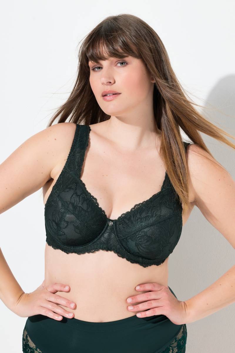 Große Größen Bügel-BH, Damen, grün, Größe: 105C, Synthetische Fasern/Elasthan, Ulla Popken von Ulla Popken