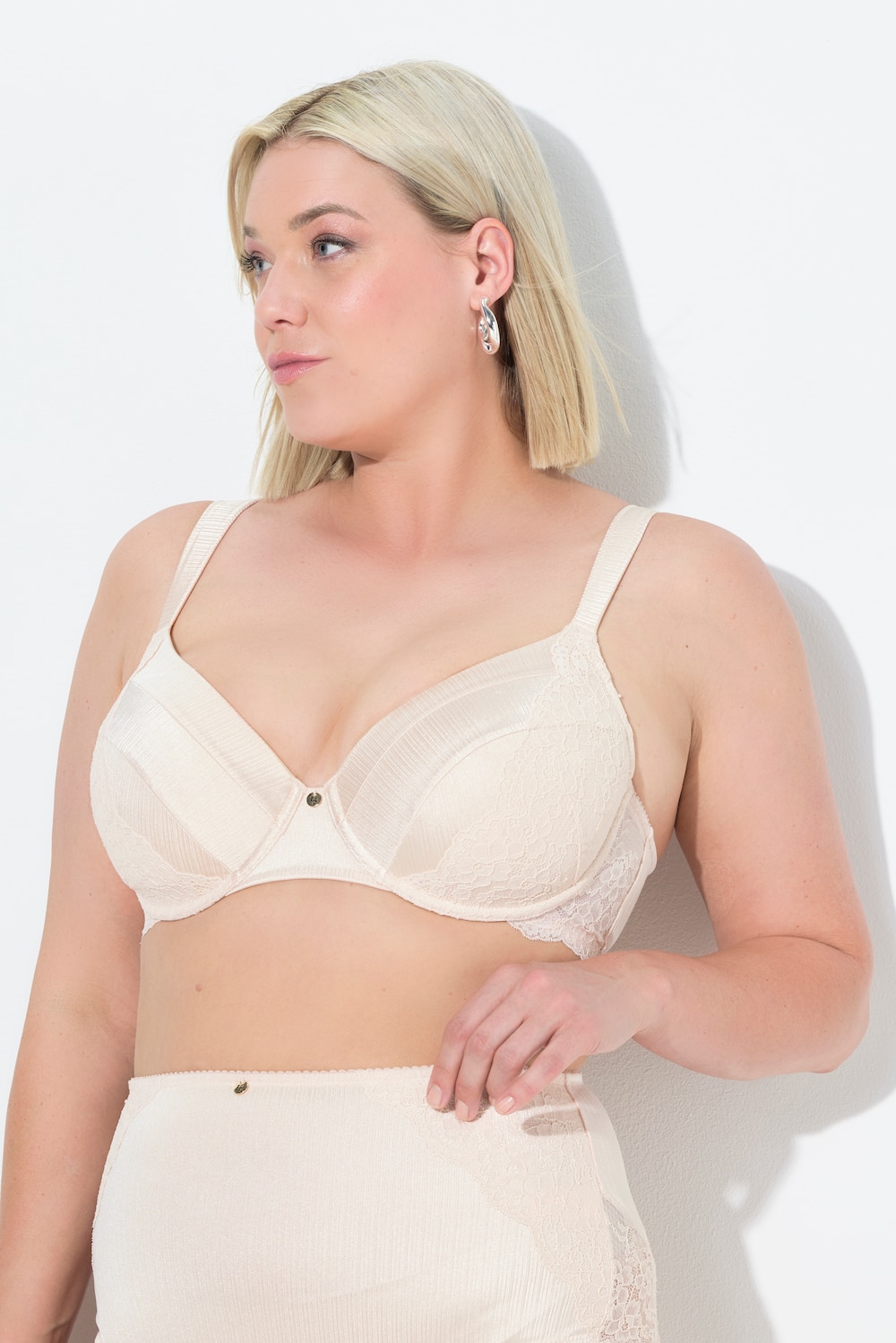 Große Größen Bügel-BH, Damen, orange, Größe: 105F, Polyester/Synthetische Fasern/Elasthan, Ulla Popken von Ulla Popken