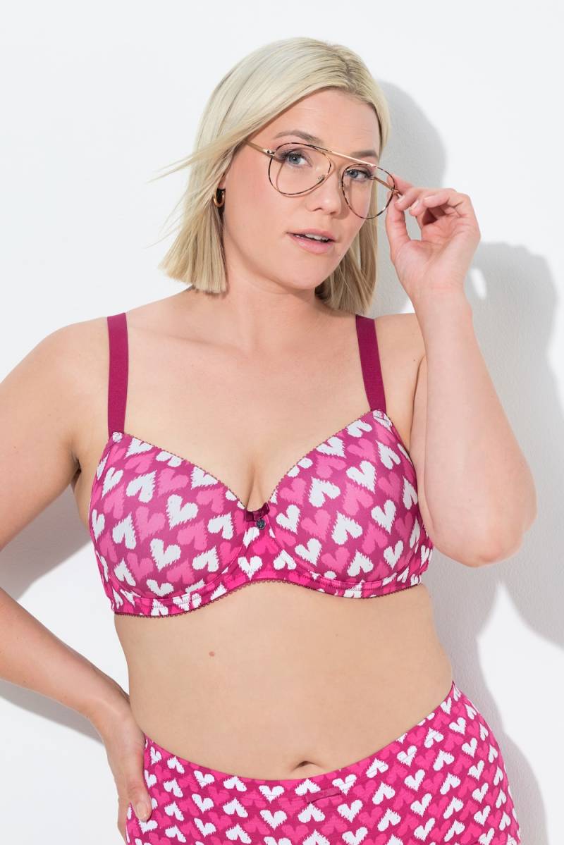 Große Größen Bügel-BH, Damen, rosa, Größe: 110B, Synthetische Fasern/Elasthan, Ulla Popken von Ulla Popken