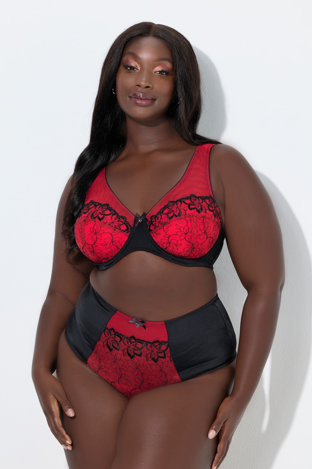 Große Größen Bügel-BH, Damen, rot, Größe: 110B, Synthetische Fasern/Polyester/Baumwolle, Ulla Popken von Ulla Popken