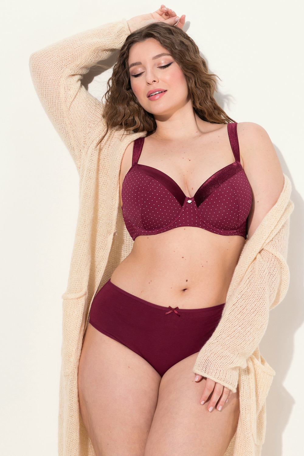 Große Größen Bügel-BH, Damen, rot, Größe: 85D, Synthetische Fasern/Elasthan, Ulla Popken von Ulla Popken