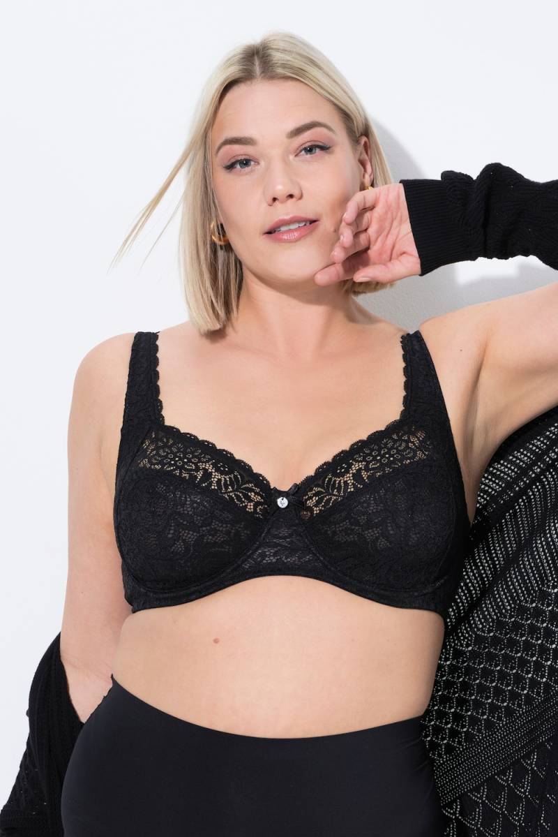 Große Größen Bügel-BH, Damen, schwarz, Größe: 105E, Synthetische Fasern/Elasthan, Ulla Popken Große Größen Bügel-BH, Damen, schwarz, Größe: 105E, Synthetische Fasern/Elasthan, Ulla Popken von Ulla Popken