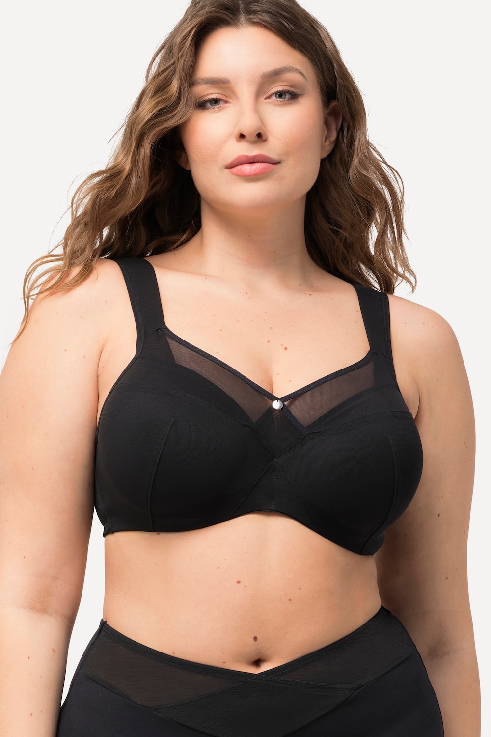 Große Größen Bügel-BH, Damen, schwarz, Größe: 110F, Synthetische Fasern/Elasthan, Ulla Popken von Ulla Popken