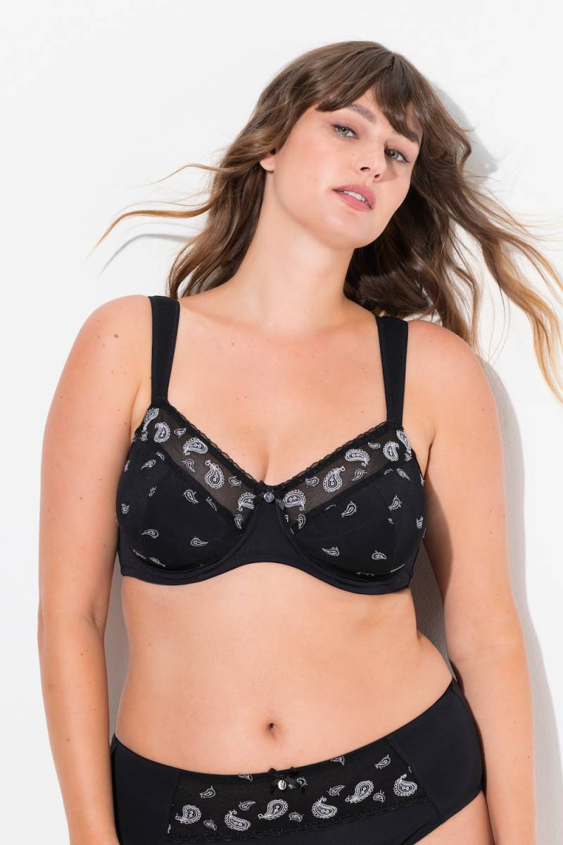 Große Größen Bügel-BH, Damen, schwarz, Größe: 95D, Synthetische Fasern/Polyester/Elasthan, Ulla Popken von Ulla Popken
