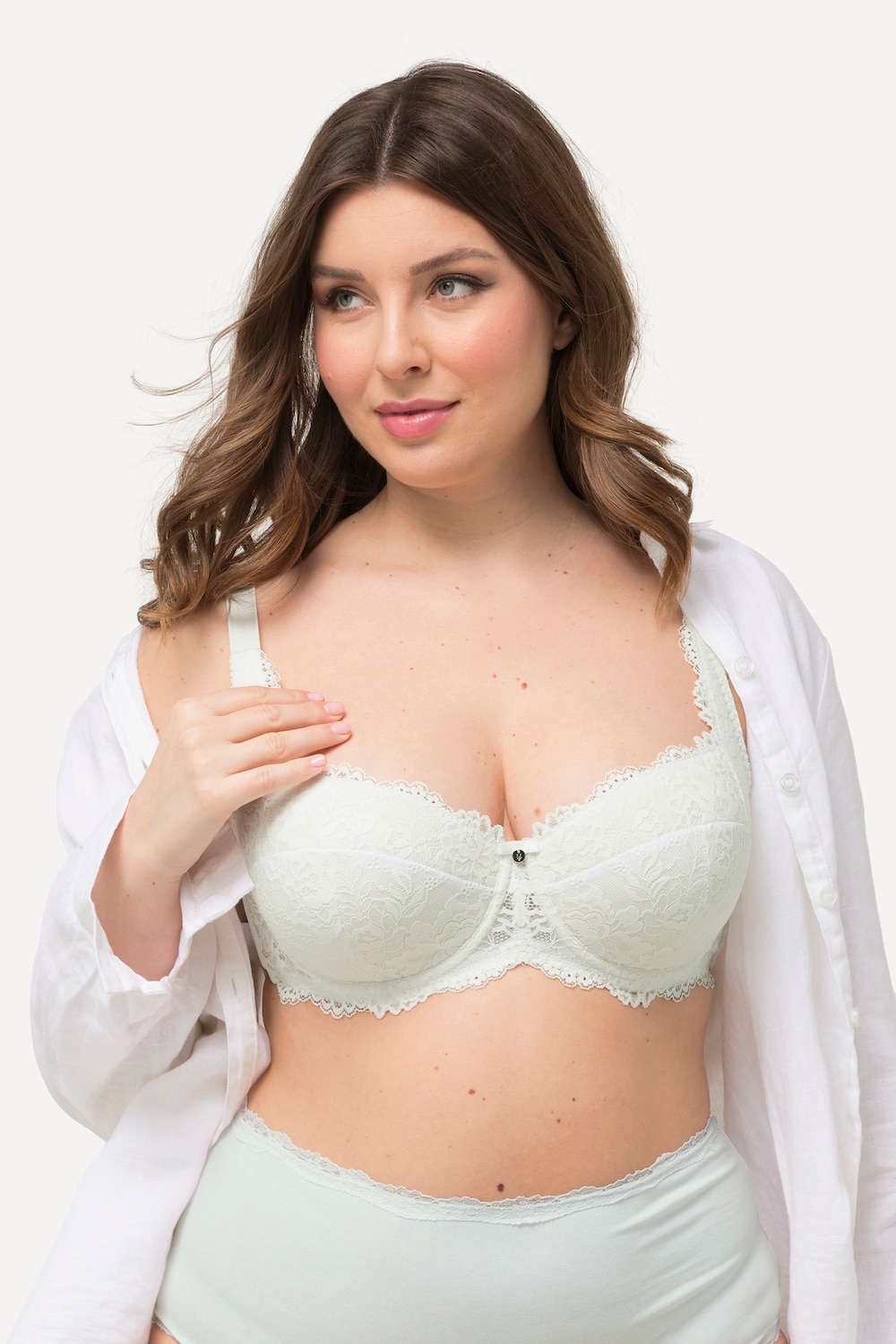 Große Größen Bügel-BH, Damen, weiß, Größe: 110C, Synthetische Fasern/Elasthan, Ulla Popken Große Größen Bügel-BH, Damen, weiß, Größe: 110C, Synthetische Fasern/Elasthan, Ulla Popken von Ulla Popken