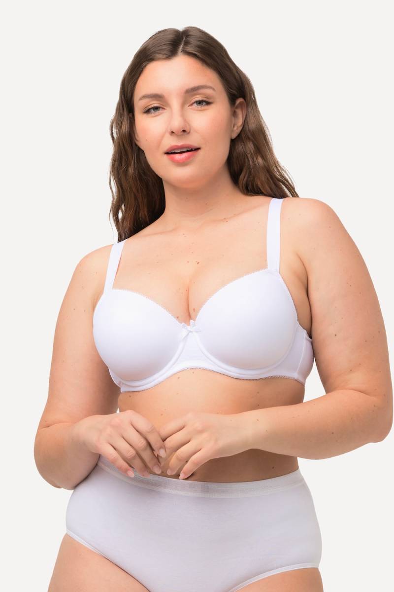Große Größen Bügel-BH, Damen, weiß, Größe: 95B, Synthetische Fasern/Elasthan, Ulla Popken von Ulla Popken