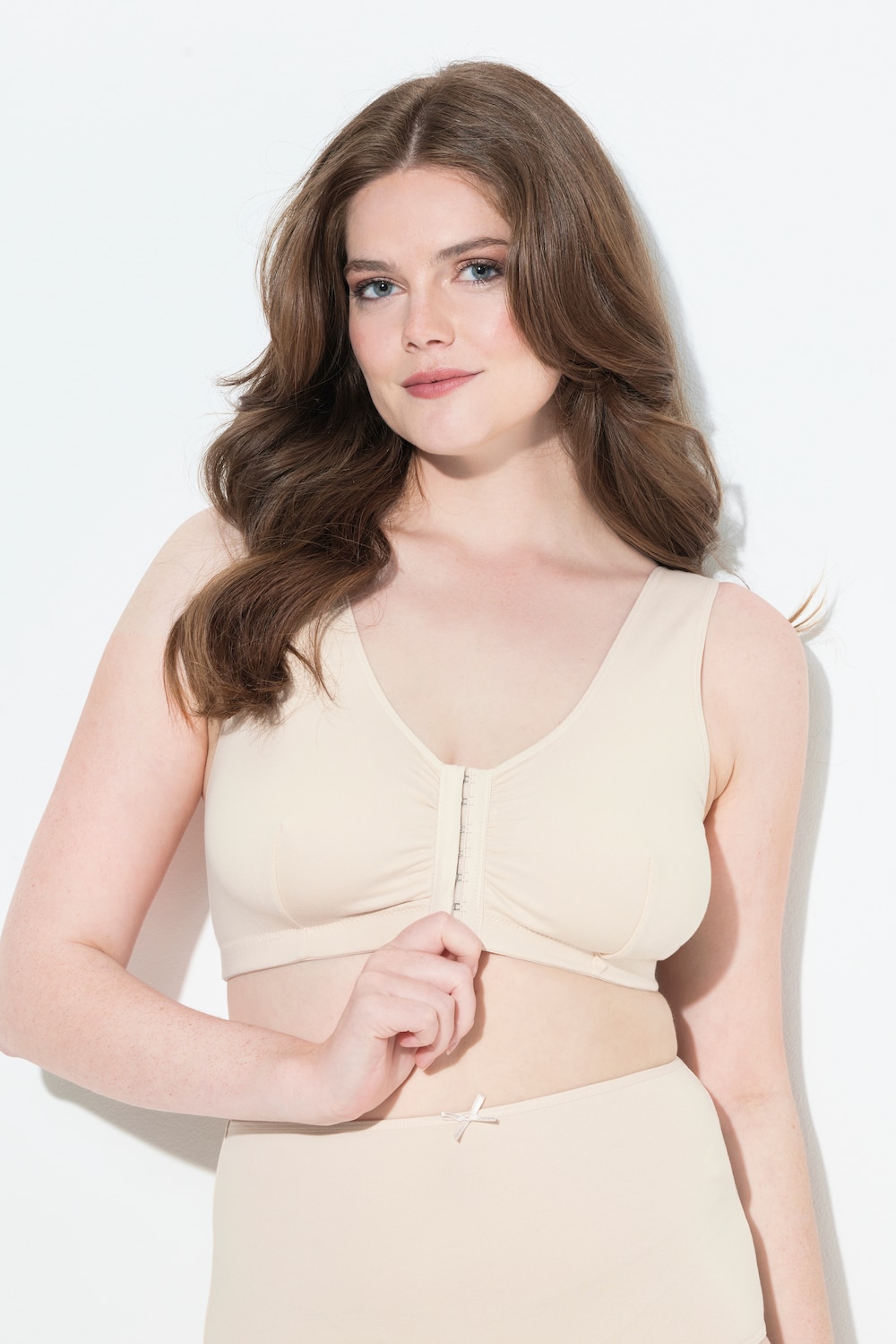 Große Größen Bustier, Damen, beige, Größe: 105D, Baumwolle, Ulla Popken von Ulla Popken