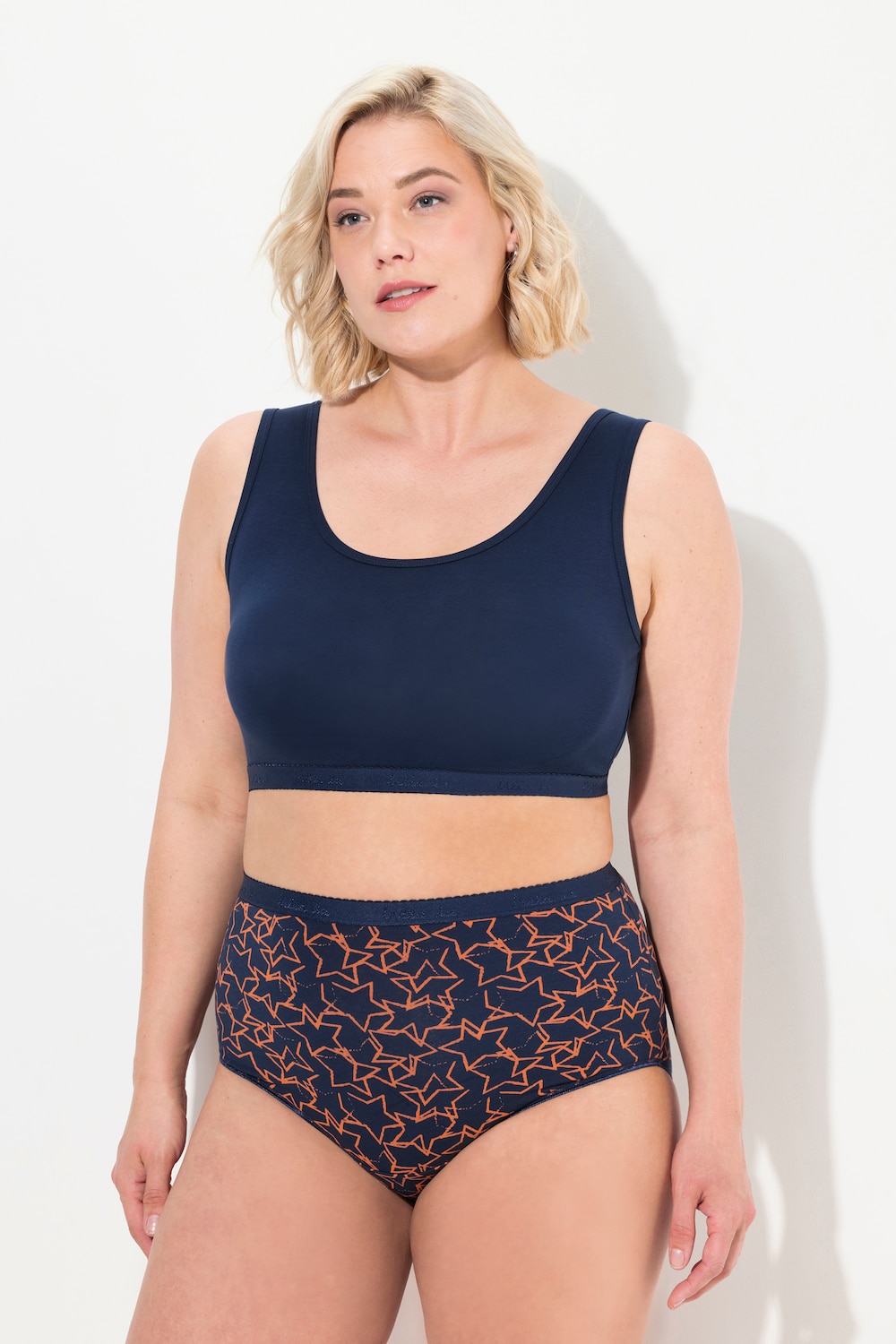 Große Größen Bustier, Damen, blau, Größe: 62/64, Baumwolle, Ulla Popken von Ulla Popken