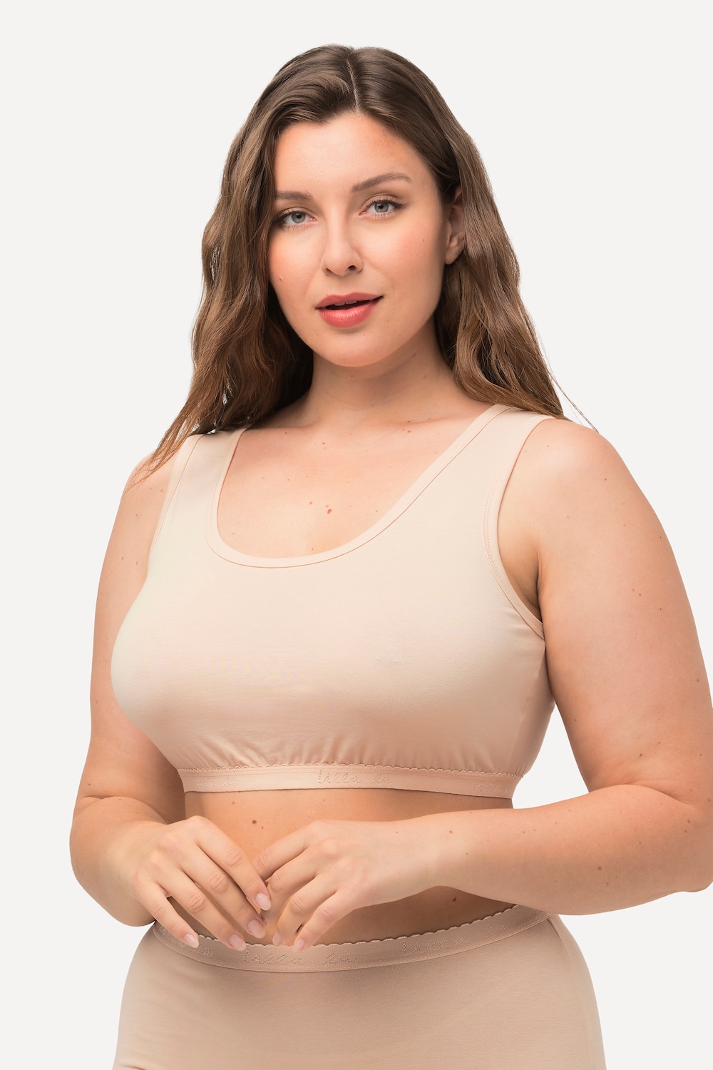 Große Größen Bustier, Damen, gelb, Größe: 66/68, Baumwolle, Ulla Popken von Ulla Popken