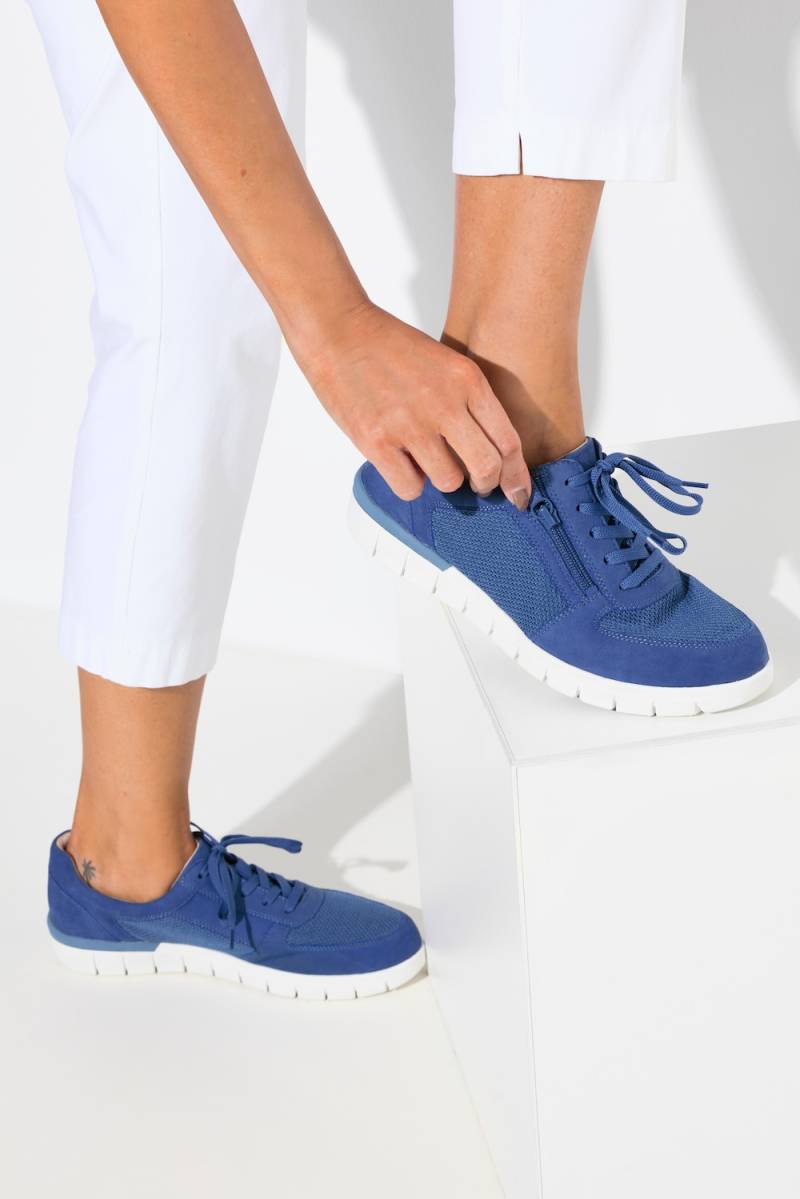 Große Größen Caprice Leder-Sneaker, Damen, blau, Größe: 38, Sonstige/Leder, Ulla Popken von Ulla Popken