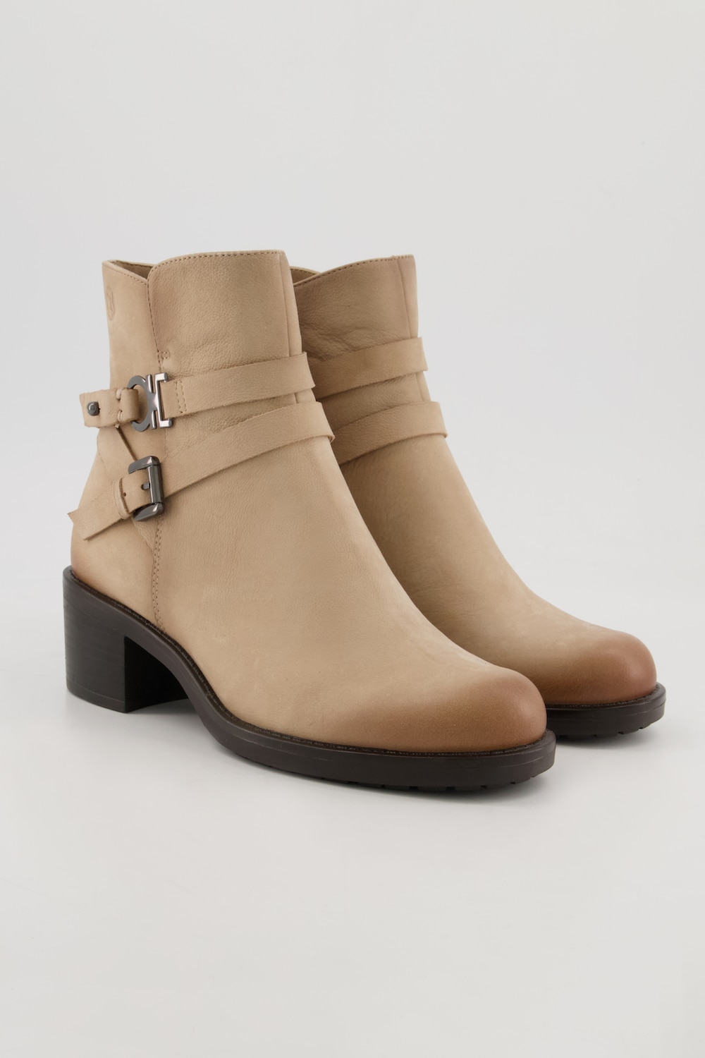 Caprice Leder-Stiefeletten, Damen, beige, Größe: 37, Leder/Sonstige/Synthetische Fasern, Ulla Popken von Ulla Popken