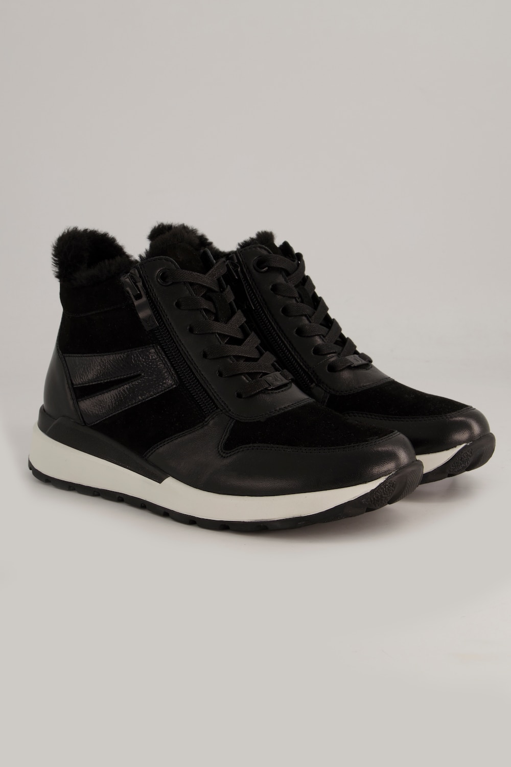 Große Größen Caprice Lederboots, Damen, schwarz, Größe: 42, Polyester/Leder/Sonstige, Ulla Popken von Ulla Popken