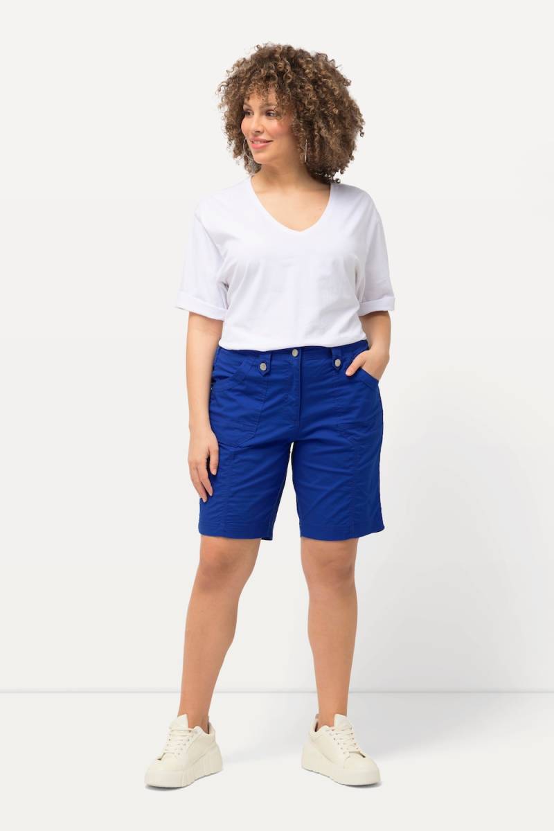 Große Größen Cargo-Bermuda, Damen, blau, Größe: 54, Baumwolle, Ulla Popken von Ulla Popken