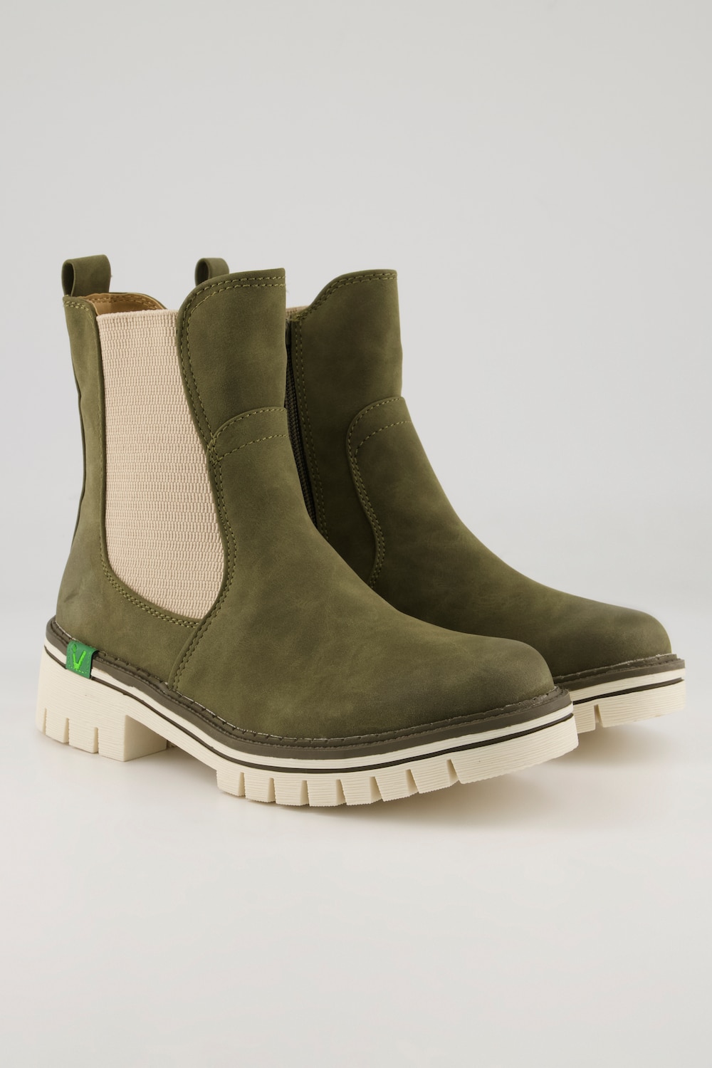 Chelesa-Boots, Damen, grün, Größe: 37, Sonstige/Synthetische Fasern, Ulla Popken von Ulla Popken