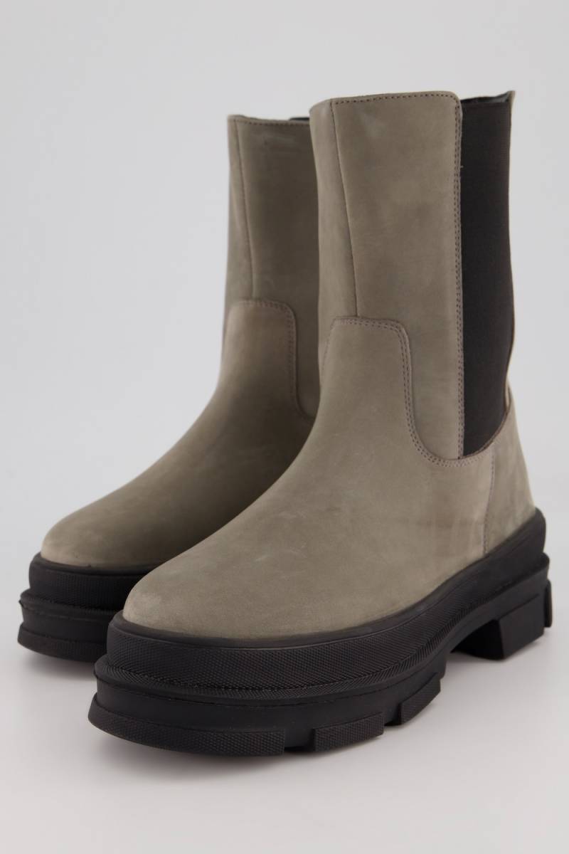 Chelsea-Boots, Damen, grau, Größe: 41, Leder/Synthetische Fasern, Ulla Popken von Ulla Popken