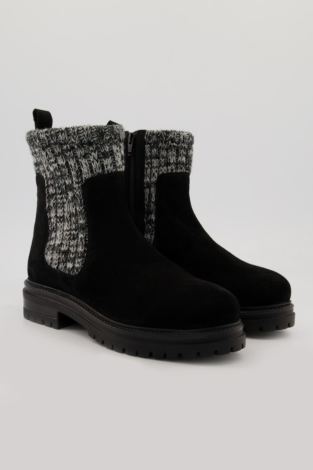 Chelsea-Boots, Damen, schwarz, Größe: 42, Polyester/Leder, Ulla Popken von Ulla Popken