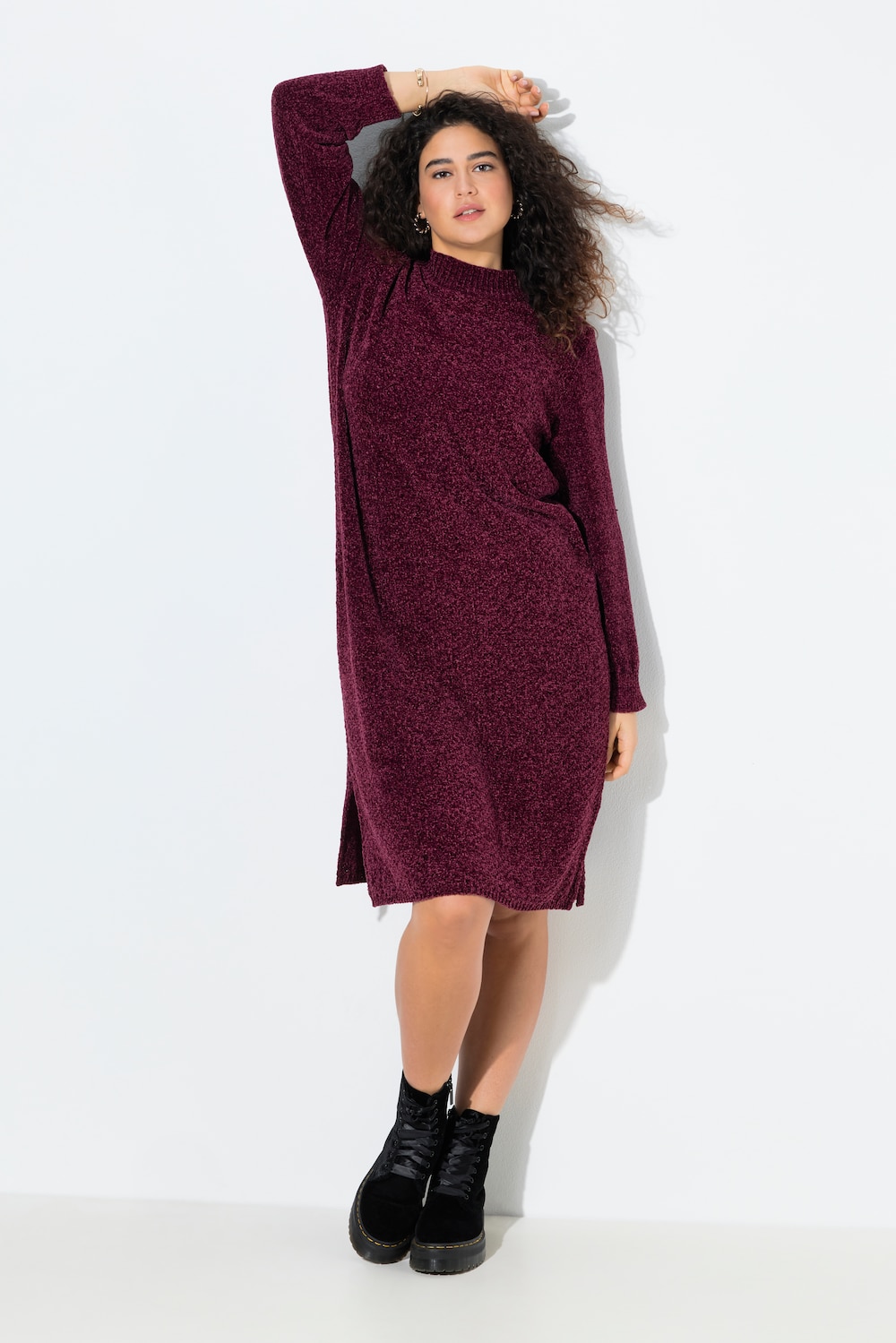 Große Größen Chenille-Midikleid, Damen, rot, Größe: 46/48, Polyester, Ulla Popken Große Größen Chenille-Midikleid, Damen, rot, Größe: 46/48, Polyester, Ulla Popken von Ulla Popken
