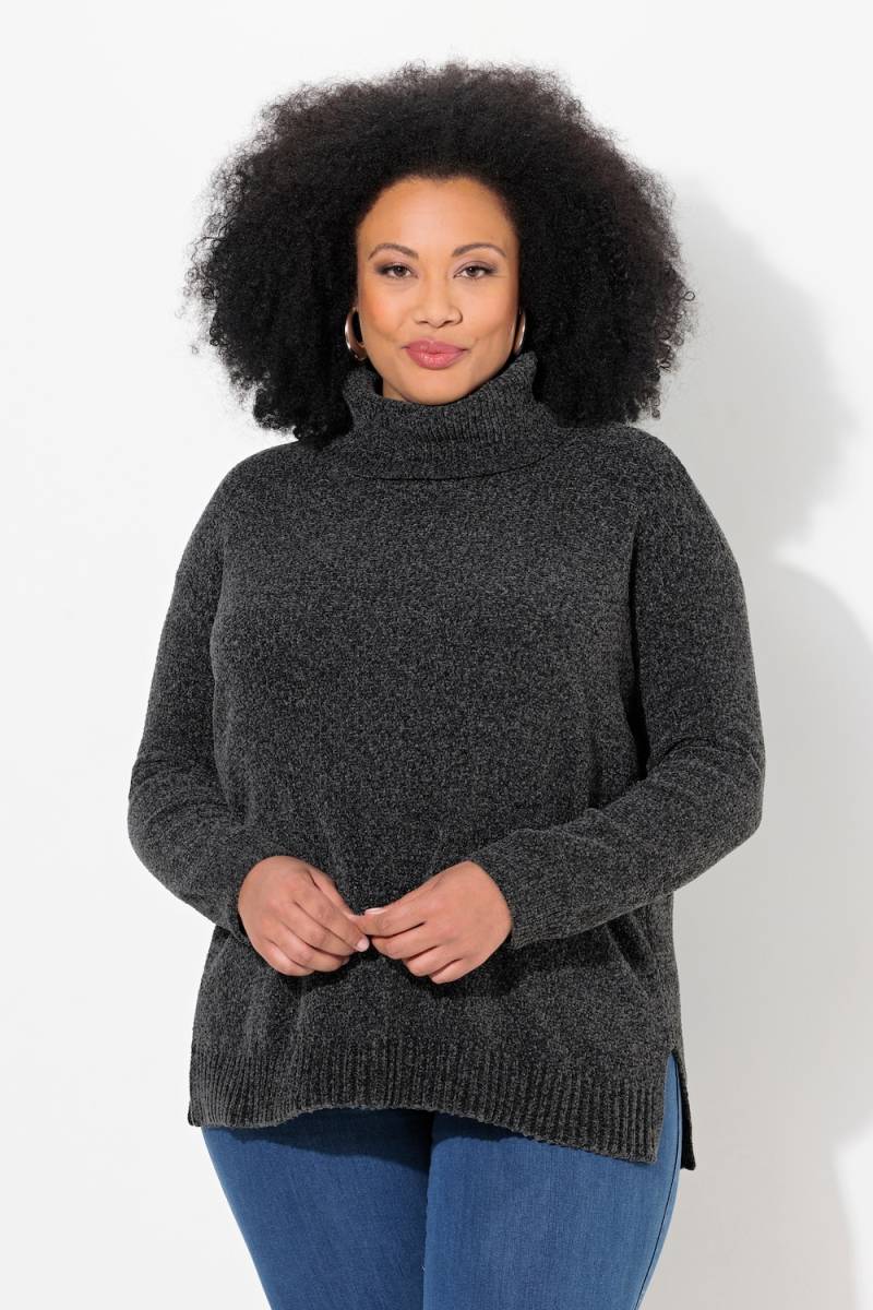 Große Größen Chenille-Pullover, Damen, grau, Größe: 58/60, Polyester, Ulla Popken von Ulla Popken