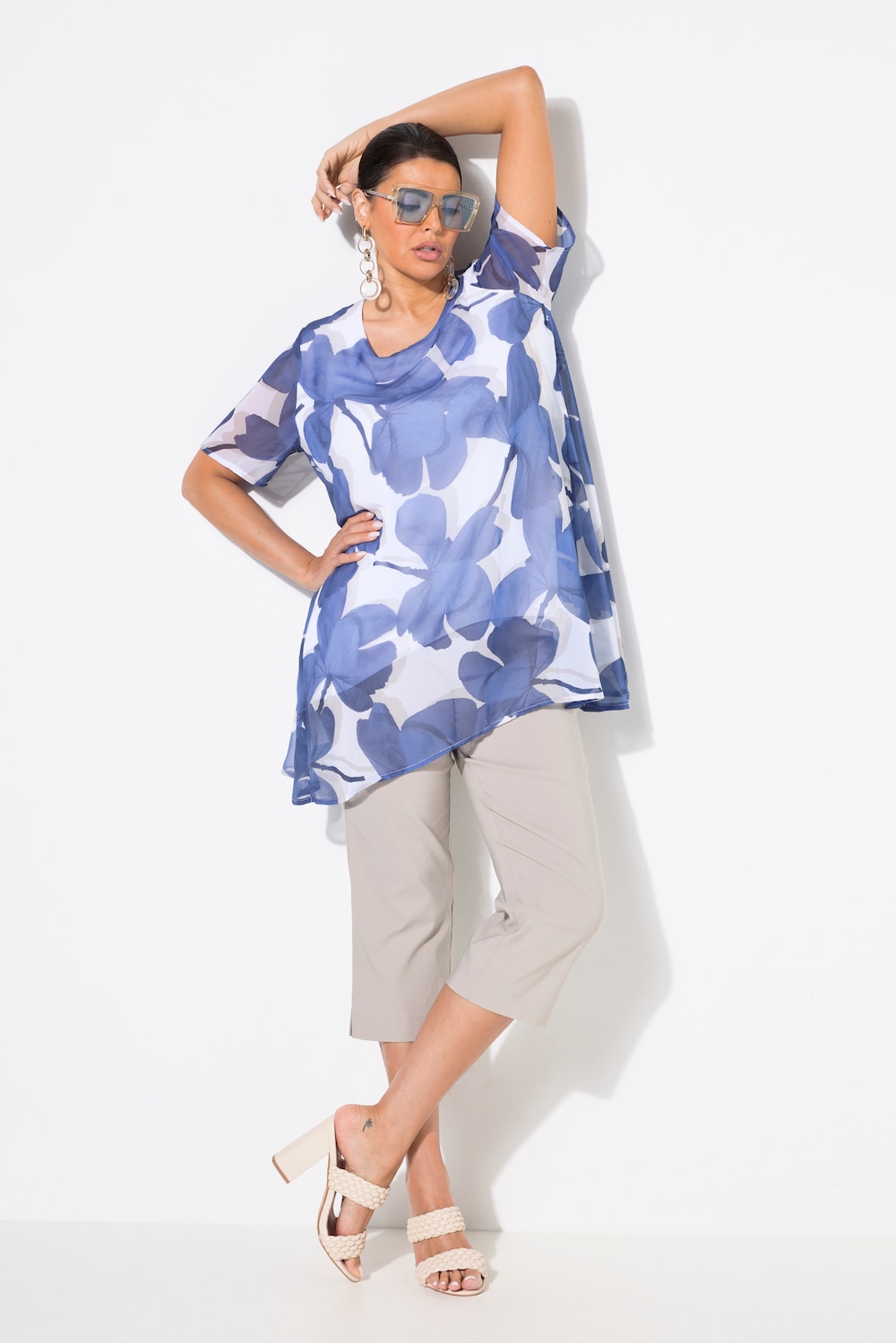 Große Größen Chiffon-Bluse, Damen, weiß, Größe: 62/64, Polyester/Viskose, Ulla Popken Große Größen Chiffon-Bluse, Damen, weiß, Größe: 62/64, Polyester/Viskose, Ulla Popken von Ulla Popken