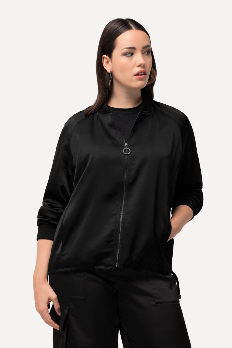 Große Größen Collegejacke, Damen, schwarz, Größe: 58/60, Polyester, Ulla Popken Große Größen Collegejacke, Damen, schwarz, Größe: 58/60, Polyester, Ulla Popken von Ulla Popken