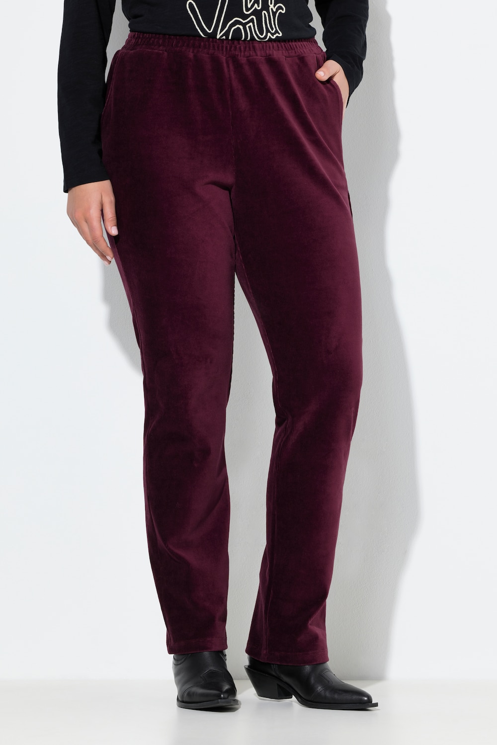 Große Größen Cordhose Ruby, Damen, lila, Größe: 46/48, Baumwolle/Polyester, Ulla Popken von Ulla Popken