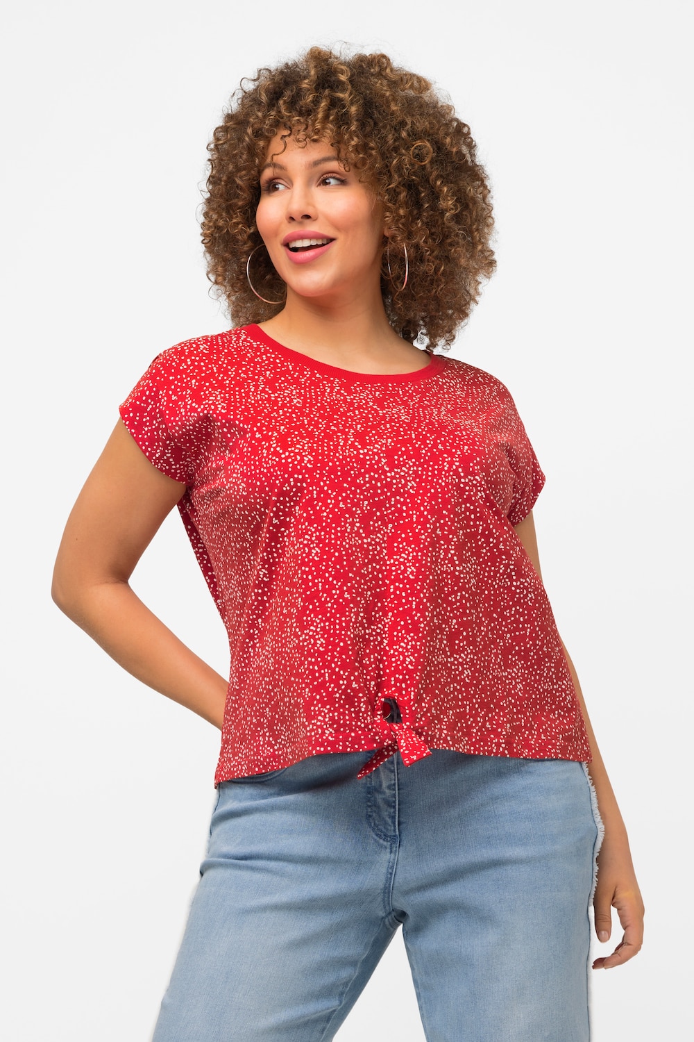 Große Größen Crop-Top, Damen, rot, Größe: 50/52, Baumwolle, Ulla Popken von Ulla Popken